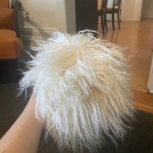 Mint condition white fur hat